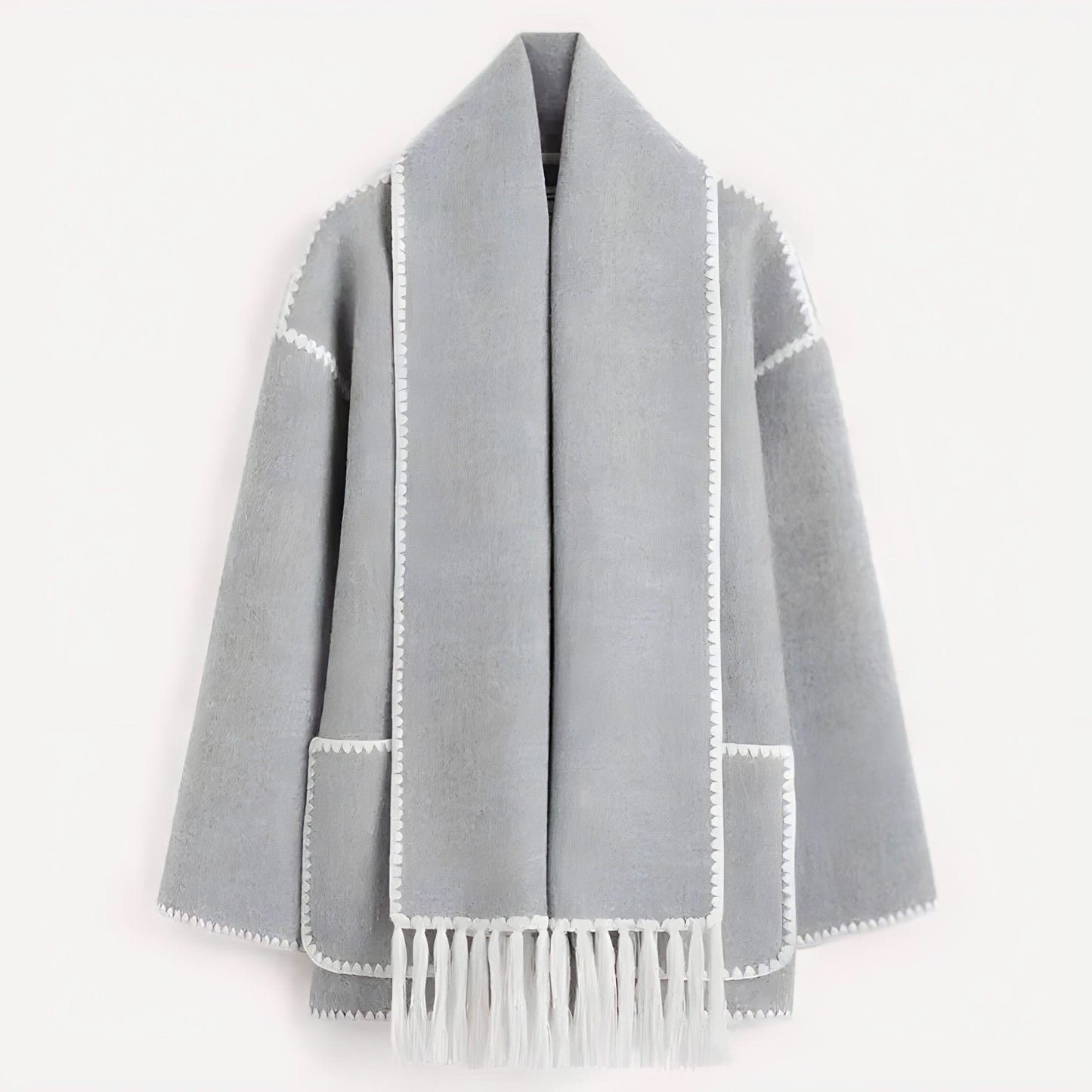 Mire Gray Scarf Jacket