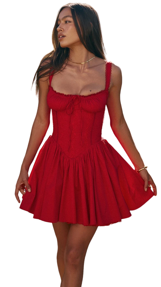 Paradise Breeze Dress Red