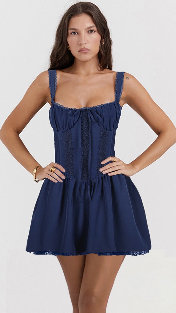 Paradise Breeze Dress Navy Blue