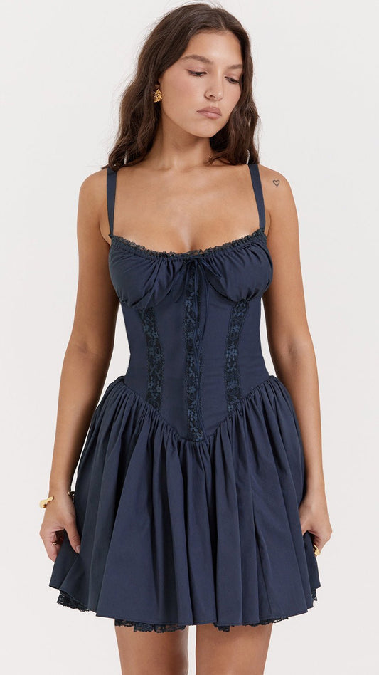 Paradise Breeze Dress Navy Blue